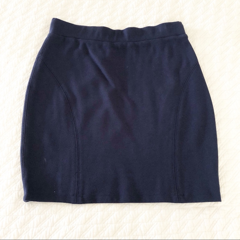 LMK Navy Bodycon Skirt